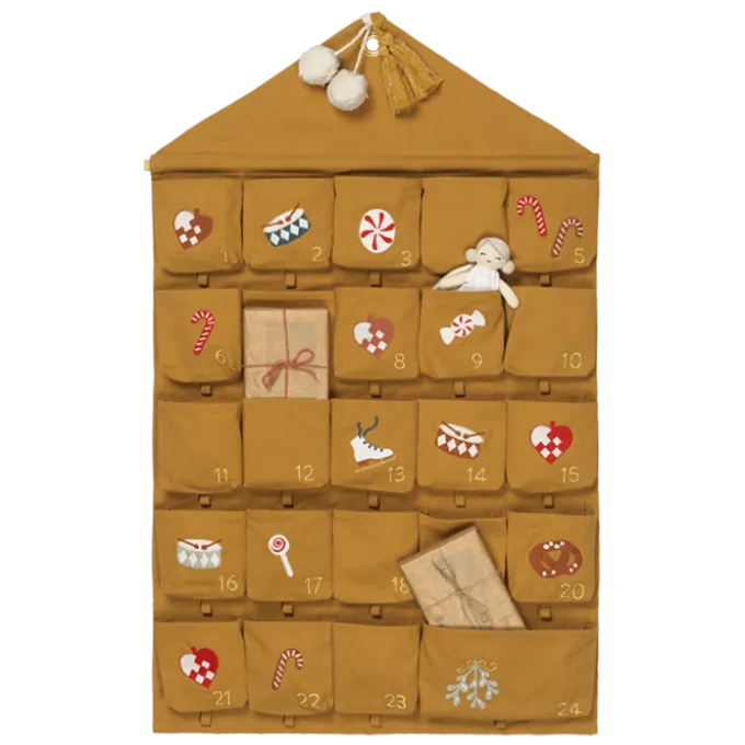 Adventskalender 1-24 mit Taschen - Nostalgie