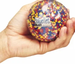 Anti-Stress Ball - transparent, mit Perlen