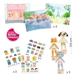 Anziehpuppen mit Stickern – Bonjour Paris
