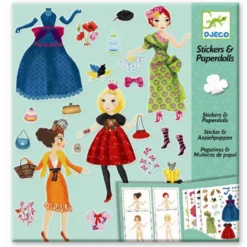 Anziehpuppen mit Stickern – Modekleidung