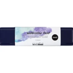 Aquarellkasten - 12 Metallic-Farben