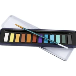 Aquarellkasten - 12 Metallic-Farben