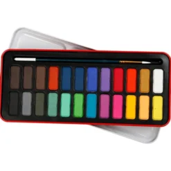 Aquarellset mit Pinsel - 24 Farben