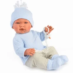 Así Puppe 43 cm Pablo – Mit Pullover und Mütze