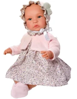 Así Puppe Leonora - mit Kleid und Cardigan, 46 cm