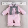 Así Puppenkleidung – Rosa Fleece-Strampler, 43 cm