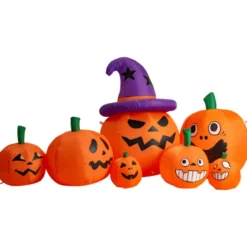 Aufblasbare Halloween-Kürbisse mit Licht, 210 cm