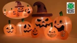 Aufblasbare Halloween-Kürbisse mit Licht, 210 cm