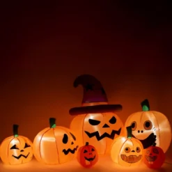 Aufblasbare Halloween-Kürbisse mit Licht, 210 cm