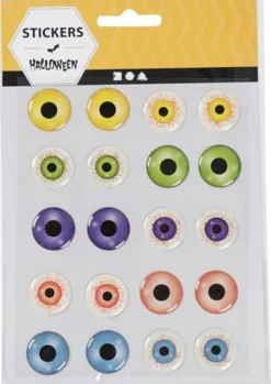 Aufkleber 3D Augen - Ø 20 mm, 1 Bogen