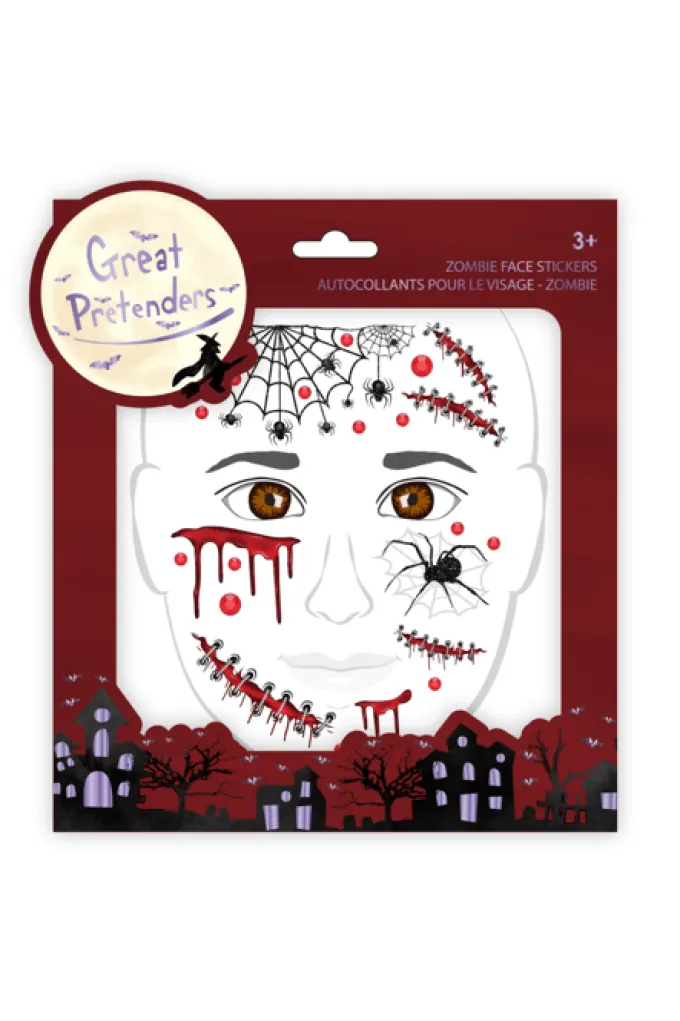 Aufkleber Gesicht - Zombie