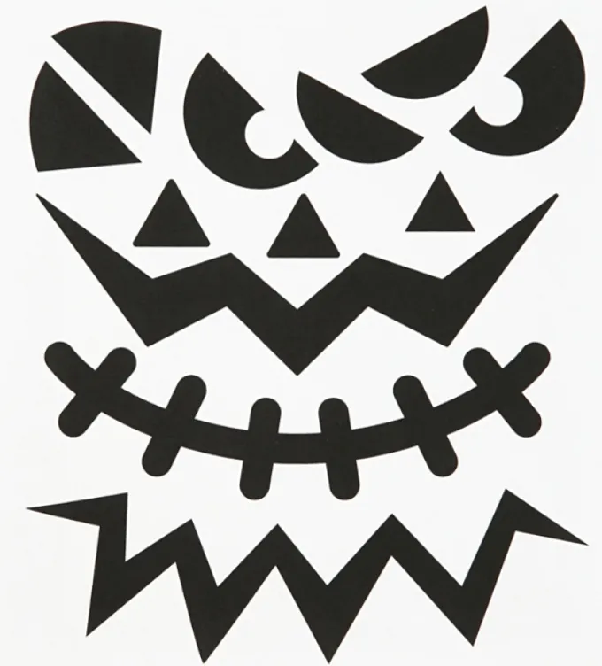 Aufkleber - Halloween-Gesichter, 1 Bogen
