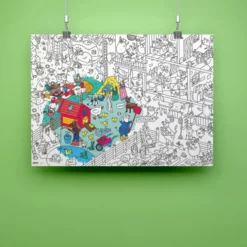 Ausmalposter - Das Leben auf dem Bauernhof