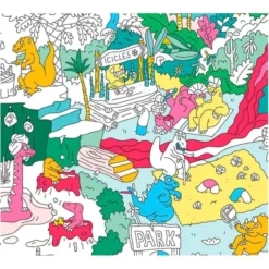 Ausmalposter - Dinosaurier