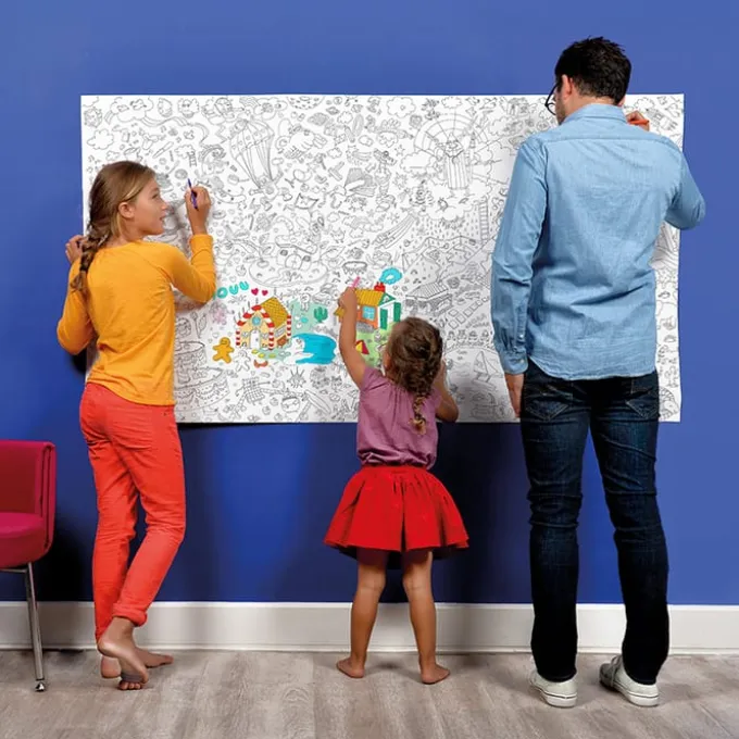 Ausmalposter XXL - Fantasiewelt