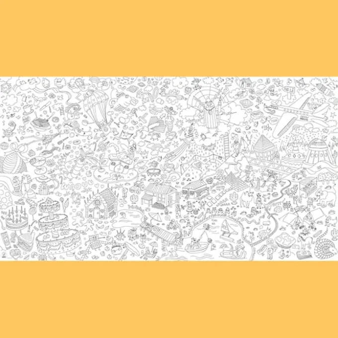 Ausmalposter XXL - Fantasiewelt