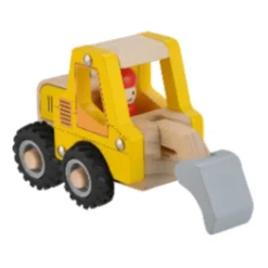 Bagger mit Gummireifen - H: 9,5 cm