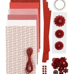 Bastelset Weihnachten - Rot/Creme