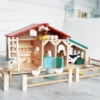 Bauernhof mit Tieren und Zubehör - Holz, 22 Teile