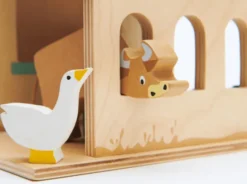 Bauernhof mit Tieren und Zubehör - Holz, 22 Teile