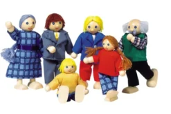 Biegepuppen - Puppenfamilie mit Großeltern