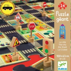 Bodenpuzzle mit 24 Teilen – Die Stadt