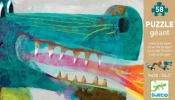 Bodenpuzzle mit 58 Teilen – Drache Leon
