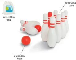Bowlingspiel aus Birkenholz