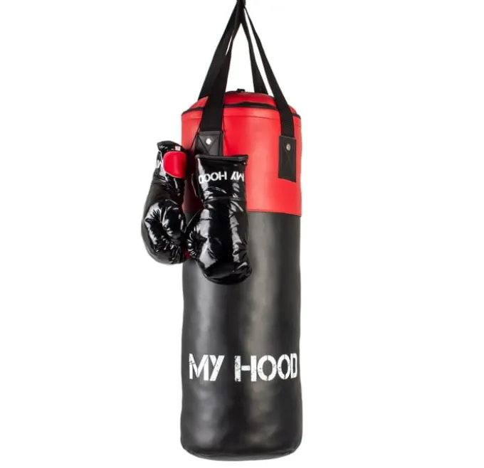 Boxsack mit Handschuhen - 10 kg.