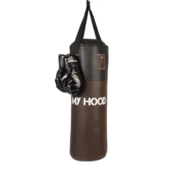 Boxsack mit Handschuhen - retro, 10 kg.