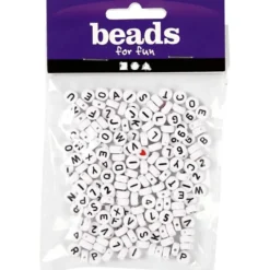 Buchstaben-Perlen aus Plastik, 25 g