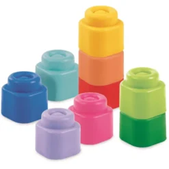 Clemmy Babybausteine - Regenbogenset, 9 Stk.