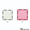 Cleverclixx | Glitter transparent/pink, 16 Stk