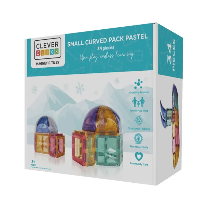 Cleverclixx | Small Curved Pastel, 34-tlg.