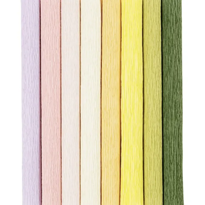 Crepepapier - pastel, 8 Rollen
