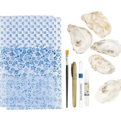 Decoupage-Set - Austernschalen, 5 Stk.