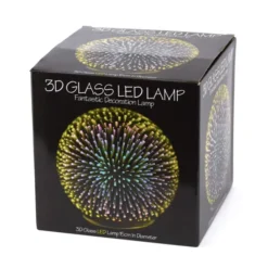 3D Glaslampe mit LED-Licht