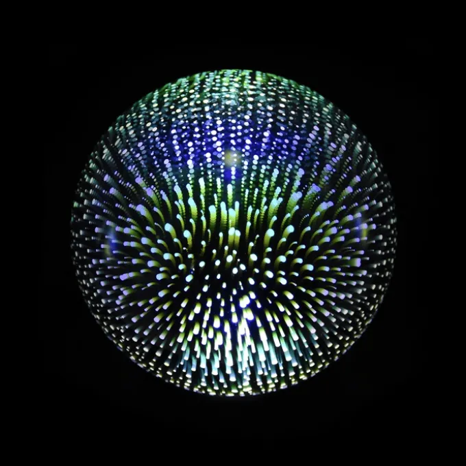3D Glaslampe mit LED-Licht
