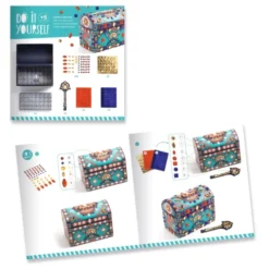DIY - Schatztruhe basteln, Blau