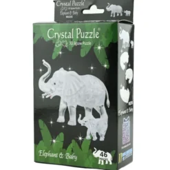3D Kristallpuzzle - Elefanten, 46 Teile