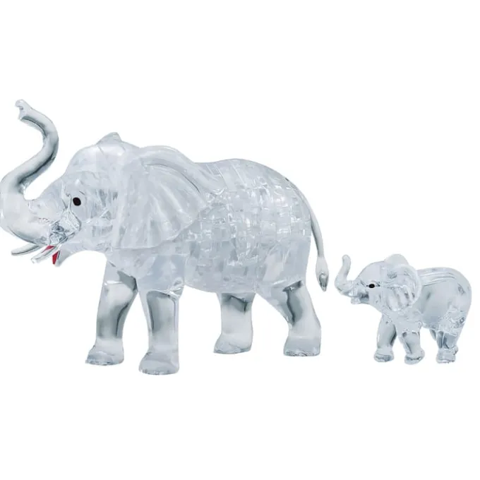 3D Kristallpuzzle - Elefanten, 46 Teile
