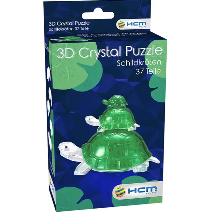 3D Kristallpuzzle - Schildkröten, 37 Teile