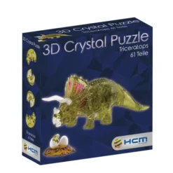 3D Kristallpuzzle - Triceratops, 61 Teile