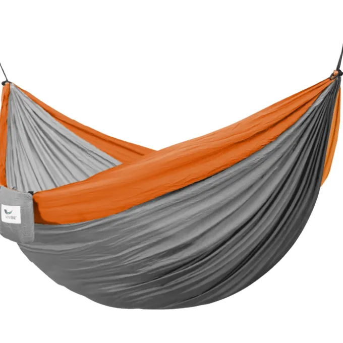 Doppelte Reisehängematte (Nylon) – Grau