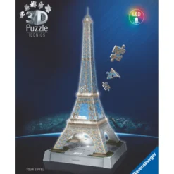 3D-Puzzle LED mit 216 Teilen – Eiffelturm