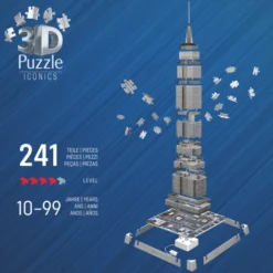 3D-Puzzle LED mit 216 Teilen – Empire State