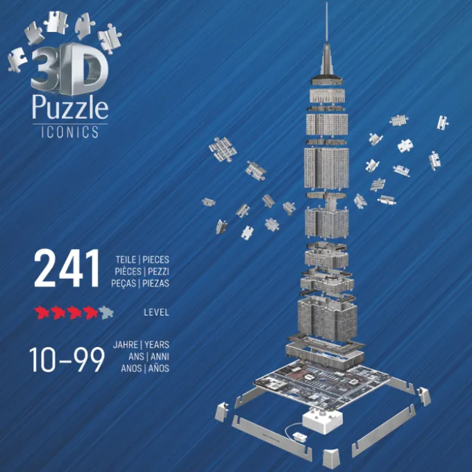 3D-Puzzle LED mit 216 Teilen – Empire State