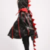 Drachenumhang - schwarz/rot, Gr. 3-8 Jahre