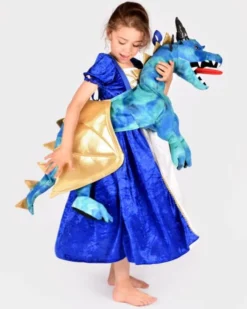 Drache zum Reiten, hellblau