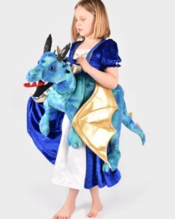 Drache zum Reiten, hellblau